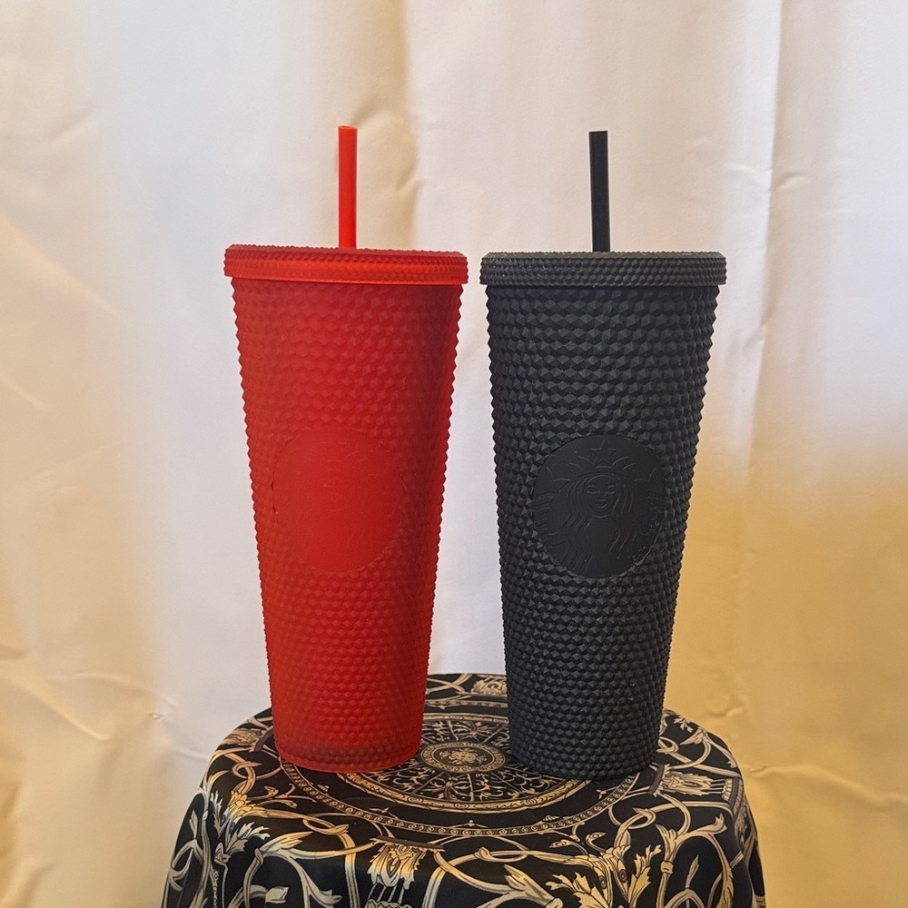 Starbucks Studded Tumblers Set - Red & Black